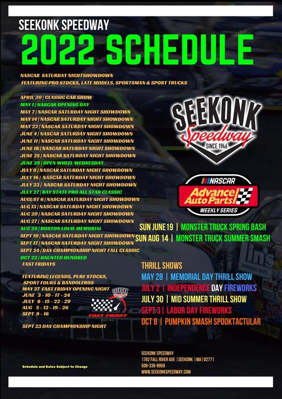 SEEKONK SPEEDWAY HOLIDAY TICKET RELEASE FOR SELECT EVENTS ON 2022